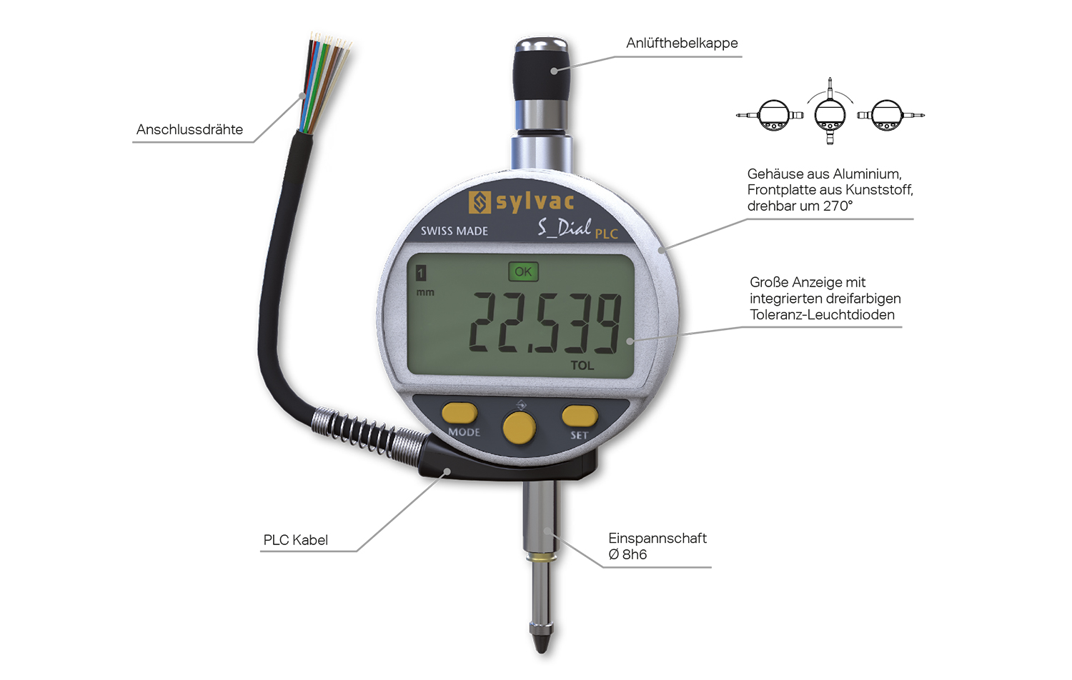 Messuhr S_Dial WORK PLC 25 / 0.001