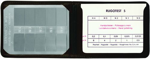 Oberflächenvergleichsnormal Rugotest 5