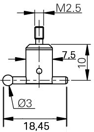 Winkel Tastspitze M2.5