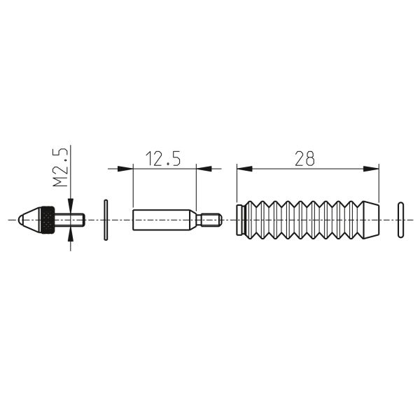 Satz Gummibalg und Tastspitze für P10